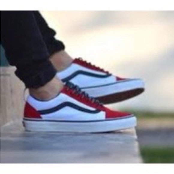 Vans Old Skool OTW Webbing Red/Black/True White sneaker size Men 7 Woman 8.5 - Picture 1 of 10